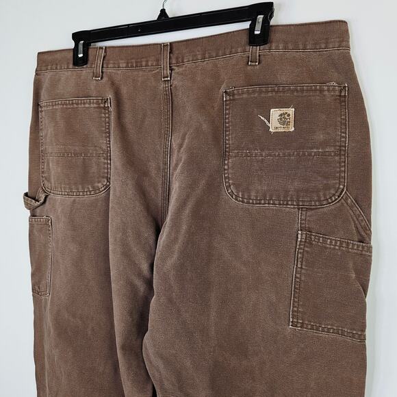 VTG Carhartt Work Pants 44x32 B11 CHT Tan Dungaree Carpenter Union Made USA Work - Picture 5 of 10